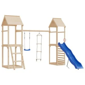 Swing with rope ladder and blue stone rocks PE by vidaXL, Swings and play structures - Ref: Foro24-91695, Price: 54,29 €, Dis...