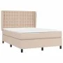 Box spring bed with cappuccino synthetic leather mattress 140x190cm by , Beds and slatted bases - Ref: Foro24-3129032, Price:...