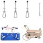 Swing with rope ladder and blue stone rocks PE by vidaXL, Swings and play structures - Ref: Foro24-91695, Price: 54,29 €, Dis...