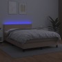 Boxspringbett LED-Matratze Kunstleder Cappuccino 140x190cm von , Betten und Lattenroste - Ref: Foro24-3134104, Preis: 425,54 ...