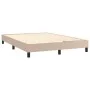Box spring bed LED mattress synthetic leather cappuccino 140x190cm by , Beds and slatted bases - Ref: Foro24-3134104, Price: ...