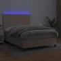 Boxspringbett LED-Matratze Kunstleder Cappuccino 140x190cm von , Betten und Lattenroste - Ref: Foro24-3135824, Preis: 485,73 ...