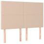 Cama box spring colchón LED cuero sintético capuchino 140x190cm de , Camas y somieres - Ref: Foro24-3135824, Precio: 486,41 €