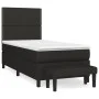 Cama box spring con colchón tela negro 80x200 cm de , Camas y somieres - Ref: Foro24-3136471, Precio: 315,88 €, Descuento: %