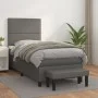Boxspringbett mit grauer Kunstledermatratze 100x200 cm von , Betten und Lattenroste - Ref: Foro24-3137591, Preis: 375,95 €, R...