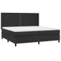 Box spring bed with mattress and LED black synthetic leather 200x200 cm by , Beds and slatted bases - Ref: Foro24-3139343, Pr...