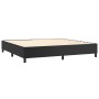 Box spring bed with black synthetic leather mattress 200x200 cm by , Beds and slatted bases - Ref: Foro24-3142803, Price: 671...