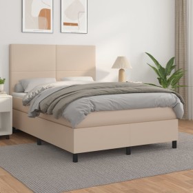 Boxspringbett mit Cappuccino-Kunstledermatratze 140x190cm von , Betten und Lattenroste - Ref: Foro24-3142724, Preis: 489,70 €...