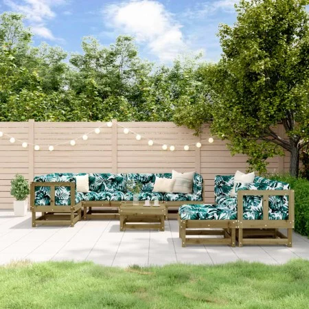 Garden furniture set 10 pieces impregnated pine wood by , Garden sets - Ref: Foro24-3186570, Price: 511,55 €, Discount: %