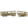 Juego de muebles de jardín 10 pzas madera de pino impregnada de , Conjuntos de jardín - Ref: Foro24-3186570, Precio: 518,10 €