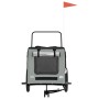 Fahrradanhänger für Haustiere, Eisen, Oxford-Stoff, schwarz, grau. von , Kinderwagen für Haustiere - Ref: Foro24-93860, Preis...