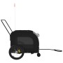 Fahrradanhänger für Haustiere, Eisen, Oxford-Stoff, schwarz, grau. von , Kinderwagen für Haustiere - Ref: Foro24-93860, Preis...