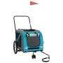 Remolque de bicicleta mascotas hierro tela Oxford azul gris by , pet strollers - Ref: Foro24-93904, Price: 107,11 €, Discount: %