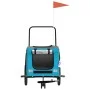 Remolque de bicicleta mascotas hierro tela Oxford azul gris by , pet strollers - Ref: Foro24-93904, Price: 107,11 €, Discount: %