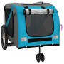 Fahrradanhänger für Haustiere, Eisen, Oxford-Stoff, blau grau. von , Kinderwagen für Haustiere - Ref: Foro24-93904, Preis: 10...