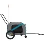 Remolque de bicicleta mascotas hierro tela Oxford azul gris by , pet strollers - Ref: Foro24-93904, Price: 107,11 €, Discount: %