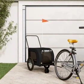 Remolque de bicicleta mascotas hierro tela Oxford negro by , pet strollers - Ref: Foro24-94024, Price: 118,75 €, Discount: %