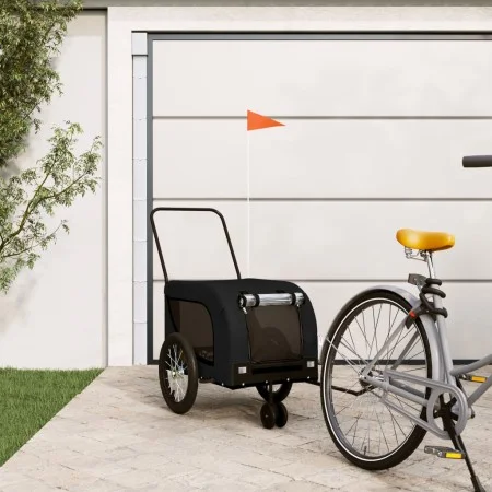 Remolque de bicicleta mascotas hierro tela Oxford negro de , Cochecitos para mascotas - Ref: Foro24-94024, Precio: 118,75 €, ...