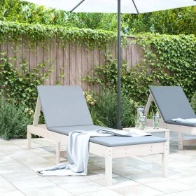 Massive Sonnenliege aus weißem Kiefernholz 199,5x60x74 cm von , Liegen - Ref: Foro24-825067, Preis: 86,27 €, Rabatt: %