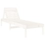 Massive Sonnenliege aus weißem Kiefernholz 199,5x60x74 cm von , Liegen - Ref: Foro24-825067, Preis: 87,08 €, Rabatt: %