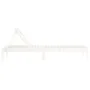 Massive Sonnenliege aus weißem Kiefernholz 199,5x60x74 cm von , Liegen - Ref: Foro24-825067, Preis: 86,27 €, Rabatt: %