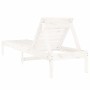 Massive Sonnenliege aus weißem Kiefernholz 199,5x60x74 cm von , Liegen - Ref: Foro24-825067, Preis: 87,08 €, Rabatt: %