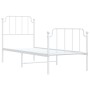 Metallbettgestell mit Kopf- und Fußteil weiß 75x190 cm von , Betten und Lattenroste - Ref: Foro24-373944, Preis: 71,17 €, Rab...