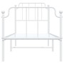 Metallbettgestell mit Kopf- und Fußteil weiß 75x190 cm von , Betten und Lattenroste - Ref: Foro24-373944, Preis: 71,17 €, Rab...