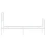 Metal bed frame with headboard and footboard white 75x190 cm by , Beds and slatted bases - Ref: Foro24-373944, Price: 70,03 €...