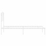 Estructura de cama de metal con cabecero blanco 80x200 cm de , Camas y somieres - Ref: Foro24-373927, Precio: 64,89 €, Descue...
