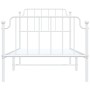 Metallbettgestell mit Kopf- und Fußteil weiß 90x190 cm von , Betten und Lattenroste - Ref: Foro24-373946, Preis: 73,92 €, Rab...