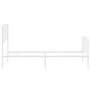 Metal bed frame with headboard and footboard white 90x190 cm by , Beds and slatted bases - Ref: Foro24-373946, Price: 72,75 €...