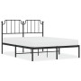 Bettgestell mit schwarzem Metallkopfteil 140x200 cm von , Betten und Lattenroste - Ref: Foro24-373888, Preis: 94,10 €, Rabatt: %