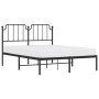 Bettgestell mit schwarzem Metallkopfteil 140x200 cm von , Betten und Lattenroste - Ref: Foro24-373888, Preis: 94,10 €, Rabatt: %