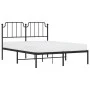 Estructura de cama con cabecero metal negro 140x200 cm de , Camas y somieres - Ref: Foro24-373888, Precio: 92,75 €, Descuento: %