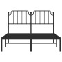 Bettgestell mit schwarzem Metallkopfteil 140x200 cm von , Betten und Lattenroste - Ref: Foro24-373888, Preis: 94,10 €, Rabatt: %
