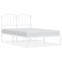Bettgestell aus Metall mit weißem Kopfteil 120x190 cm von , Betten und Lattenroste - Ref: Foro24-373933, Preis: 86,13 €, Raba...