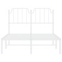 Bettgestell aus Metall mit weißem Kopfteil 120x190 cm von , Betten und Lattenroste - Ref: Foro24-373933, Preis: 86,13 €, Raba...