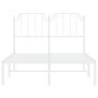 Estructura de cama de metal con cabecero blanca 120x190 cm de , Camas y somieres - Ref: Foro24-373933, Precio: 84,92 €, Descu...