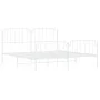 Estructura cama metal con cabecero y pie cama blanco 183x213 cm de , Camas y somieres - Ref: Foro24-373959, Precio: 119,91 €,...