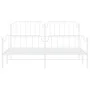Estructura cama metal con cabecero y pie cama blanco 183x213 cm de , Camas y somieres - Ref: Foro24-373959, Precio: 119,91 €,...