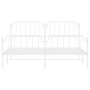 Metallbettgestell mit Kopf- und Fußteil weiß 183x213 cm von , Betten und Lattenroste - Ref: Foro24-373959, Preis: 121,77 €, R...
