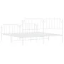 Estructura cama metal con cabecero y pie cama blanco 183x213 cm de , Camas y somieres - Ref: Foro24-373959, Precio: 119,91 €,...