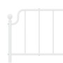 Metal bed frame with headboard and footboard white 183x213 cm by , Beds and slatted bases - Ref: Foro24-373959, Price: 121,68...
