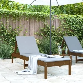 Massive Liegestuhl aus honigbraunem Pinienholz 199,5x60x74 cm von , Liegen - Ref: Foro24-825071, Preis: 86,27 €, Rabatt: %