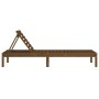 Tumbona de madera maciza de pino marrón miel 199,5x60x74 cm by , Loungers - Ref: Foro24-825071, Price: 118,04 €, Discount: %