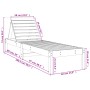 Tumbona de madera maciza de pino marrón miel 199,5x60x74 cm by , Loungers - Ref: Foro24-825071, Price: 118,04 €, Discount: %