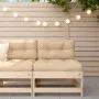 Mittleres Gartensofa aus massivem Kiefernholz von , Modulare Sofas für den Außenbereich - Ref: Foro24-825478, Preis: 65,62 €,...