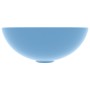 Lavabo de cuarto de baño redondo cerámica azul claro
