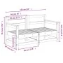 Ecksofas für den Garten, 2 Stück, Massivholz aus grauer Kiefer von , Modulare Sofas für den Außenbereich - Ref: Foro24-825508...